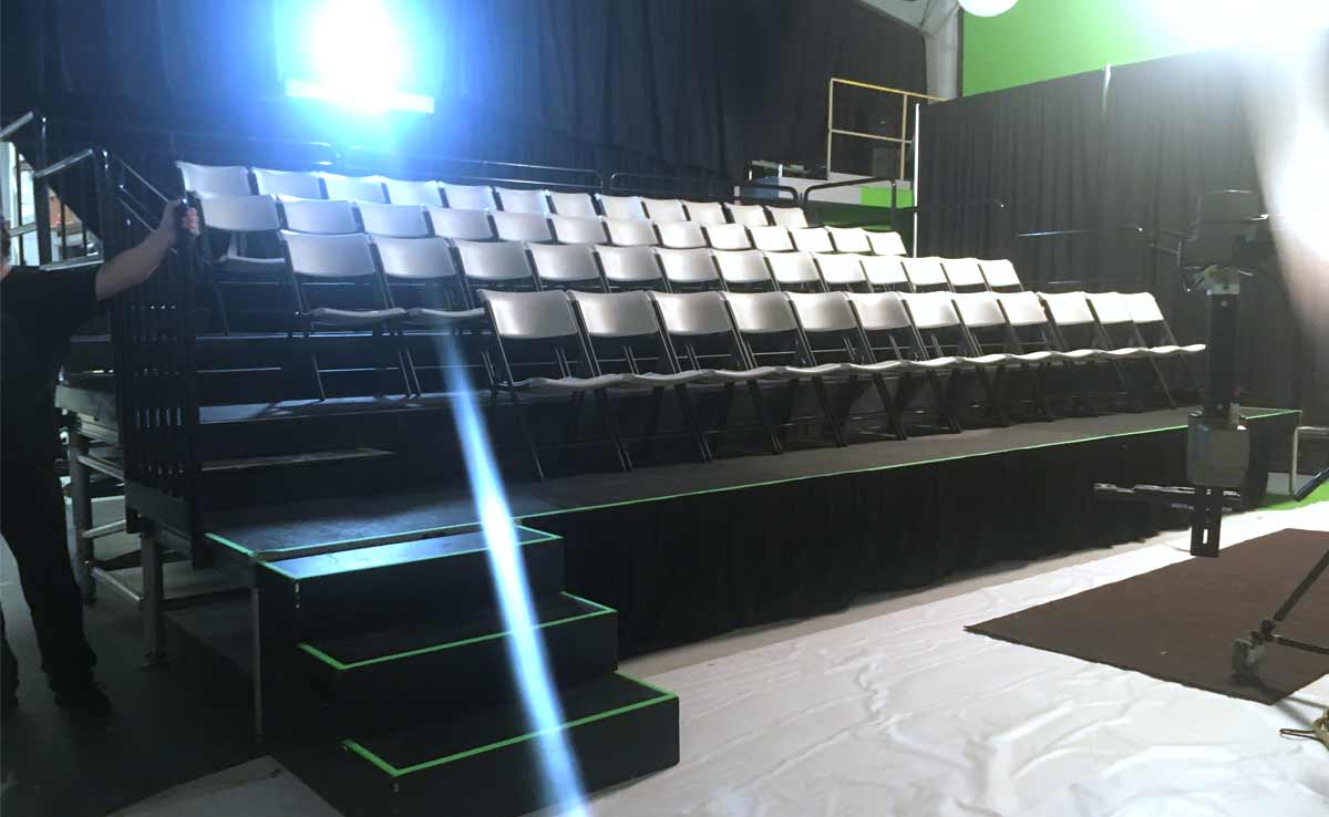 Picture of risers with seating.